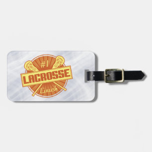 Lacrosse Coach Orange Yellow Luggage Tag