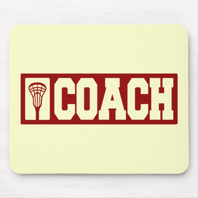 Lacrosse Coach - red Mouse Pad (Front)
