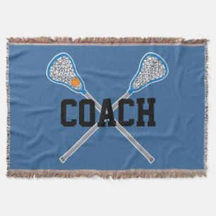 Lacrosse Coach Sports Blanket Gift