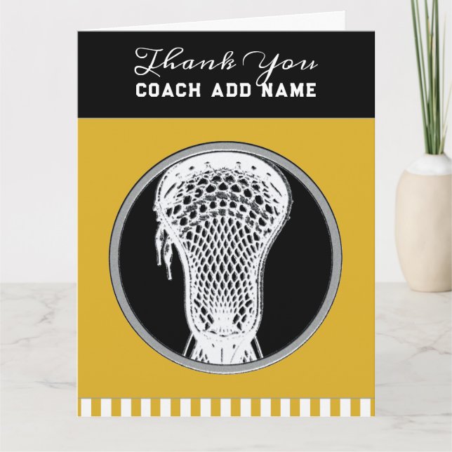 Lacrosse Coach Thank You Card (Front)