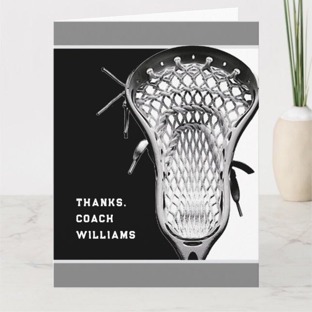 Lacrosse Coach Thank You Card (Front)