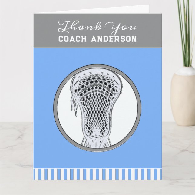 Lacrosse Coach Thank You Card (Front)
