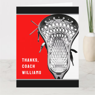 Lacrosse Coach Thank You Card