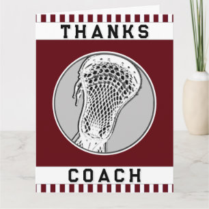 Lacrosse Coach Thank You Card