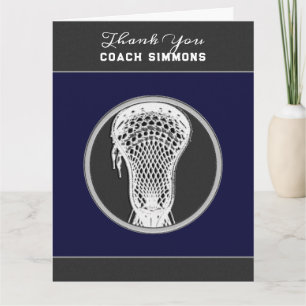 Lacrosse Coach Thank You Card