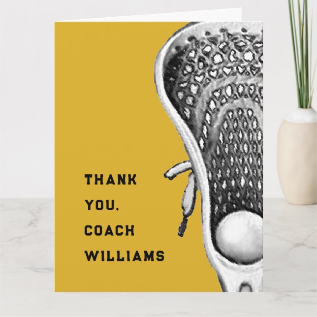Lacrosse Coach Thank You Card (Front)