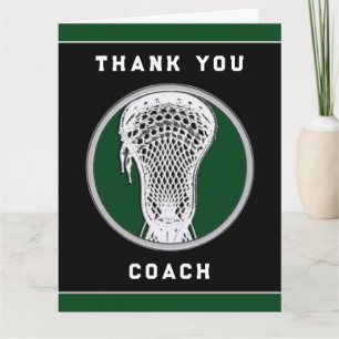 Lacrosse Coach Thank You Card