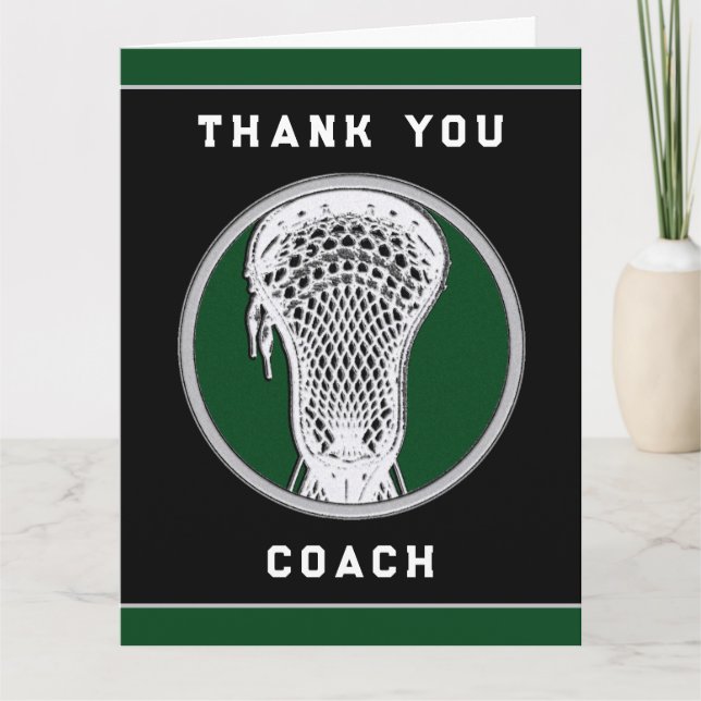 Lacrosse Coach Thank You Card (Front)