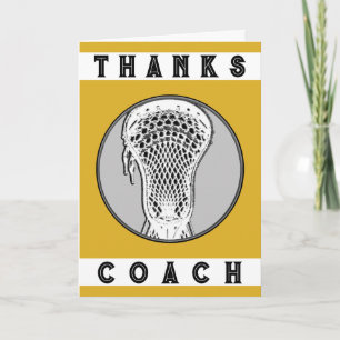 Lacrosse Coach Thank You Card