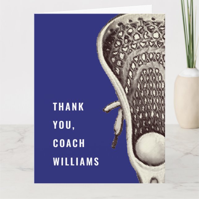 Lacrosse Coach Thank You Card (Front)