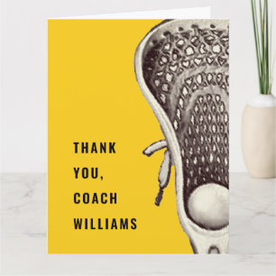 Lacrosse Coach Thank You Card