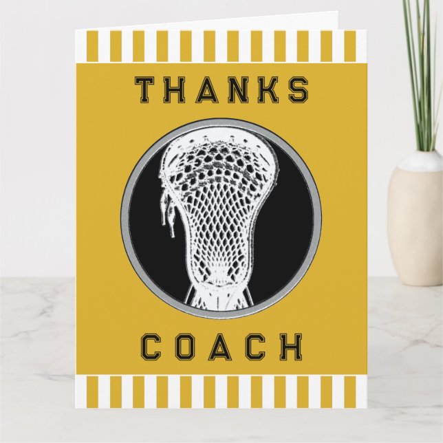 Lacrosse Coach Thank You Card (Front)