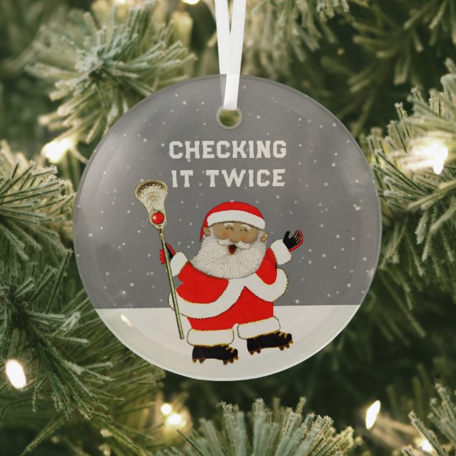 Lacrosse Collectable Glass Ornament (Insitu)