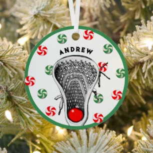 Lacrosse Collectable Metal Ornament