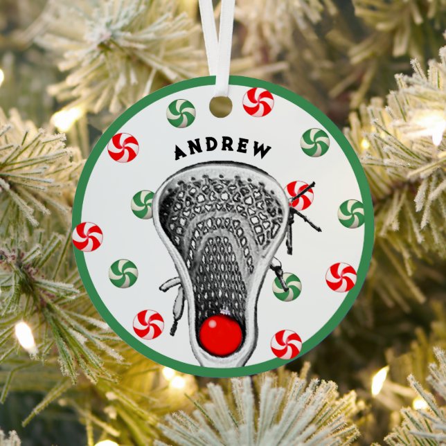 Lacrosse Collectable Metal Ornament (Insitu)