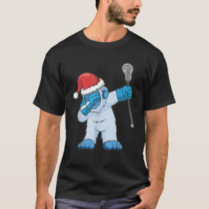 Lacrosse Dabbing Yeti Bigfoot Sasquatch LAX Christ T-Shirt