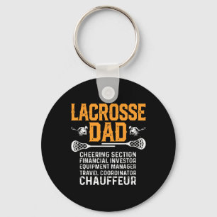 Lacrosse Dad Cheering Section Financial Investor F Keychain
