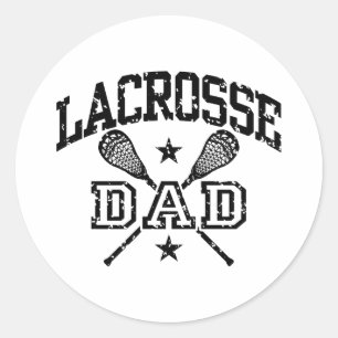 Lacrosse Dad Classic Round Sticker
