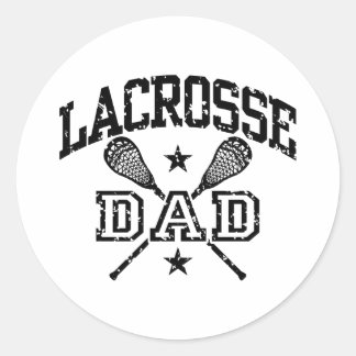 Lacrosse Dad Classic Round Sticker
