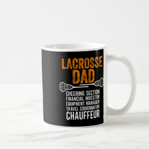 Lacrosse Dad Player Cheering Section Funny Father' Coffee Mug