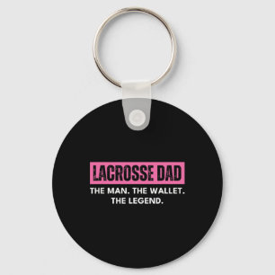 Lacrosse Dad Retro Pink The Man The Wallet The Leg Keychain