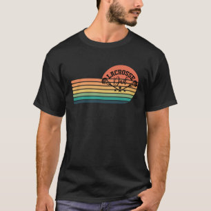Lacrosse Dad Sunset Rainbow T-Shirt