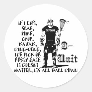 Lacrosse Defence DUnit Checkspsd Sticker