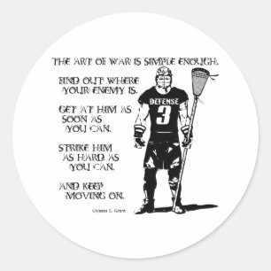 Lacrosse Defence Quote2 Sticker