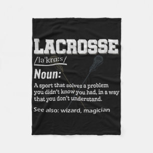 Lacrosse Definition For Sports Team Lax Player  Fleece Blanket