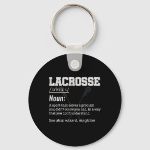 Lacrosse Definition For Sports Team Lax Player  Keychain