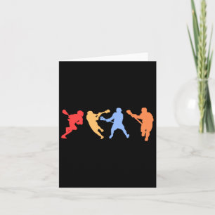 Lacrosse Design - Retro Vintage Colours Lacrosse P Card
