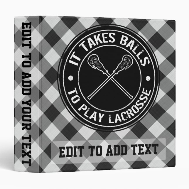 Lacrosse Design Trading Card Album Classeur (Devant/Côté)