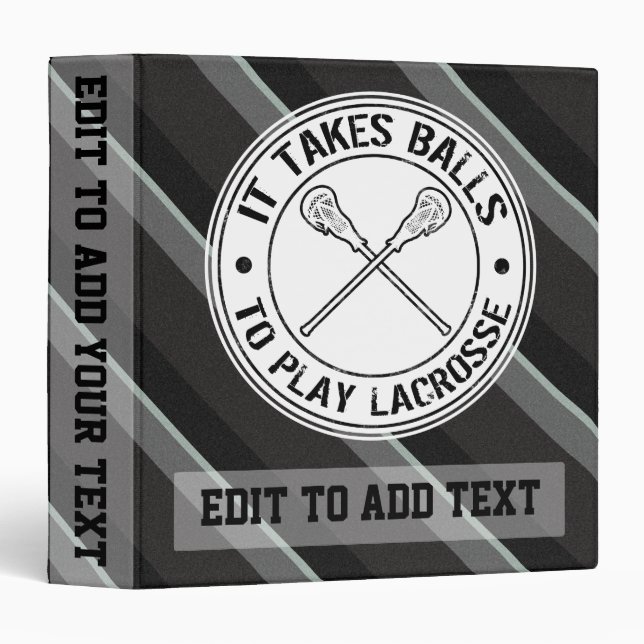 Lacrosse Design Trading Card Album Classeur (Devant/Côté)