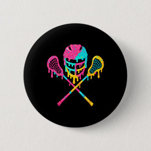 Lacrosse Drip Lax Helmet Ice Cream Sticks 2 Inch Round Button