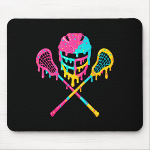 Lacrosse Drip Lax Helmet Ice Cream Sticks Mouse Pad