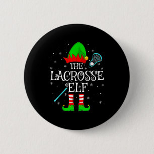 Lacrosse Elf Christmas Family Elf Squad Srts Playe 2 Inch Round Button