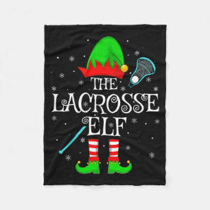 Lacrosse Elf Christmas Family Elf Squad Srts Playe Fleece Blanket