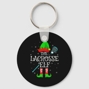 Lacrosse Elf Christmas Family Elf Squad Srts Playe Keychain