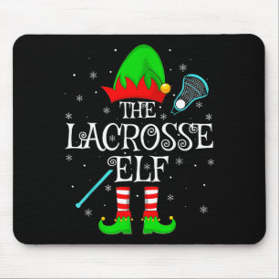 Lacrosse Elf Christmas Family Elf Squad Srts Playe Mouse Pad