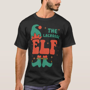 Lacrosse Elf Family Matching Christmas Pjs Funny T-Shirt
