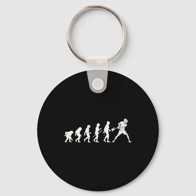 Lacrosse Evolution - Lacrosse Player Evolution  Keychain (Front)
