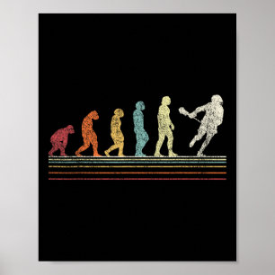Lacrosse Evolution Lacrosse Player Lacrosse Crosse Poster