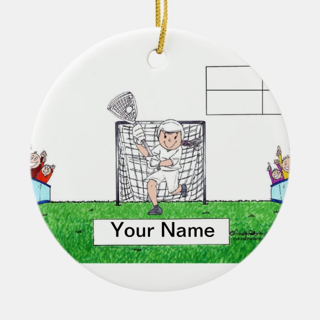 LaCrosse - Female Ceramic Ornament (Front)