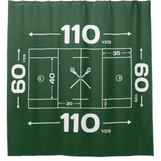 Lacrosse Field Design Shower Curtain