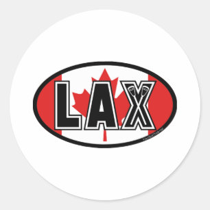 Lacrosse Flag Canada Sticker