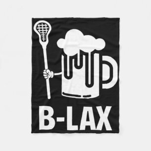 Lacrosse Funny Gift Men Coach Beer Lover B-lex  Fleece Blanket