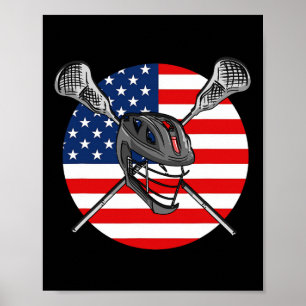 Lacrosse Gifts For Men Women Boys Lax Lacrosse Pla Poster