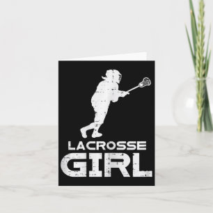 Lacrosse Girl Cool Sports Lax Player Goalie Girls Card