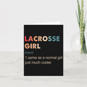 Lacrosse Girl Definition Funny Lacrosse Lover Gift Card