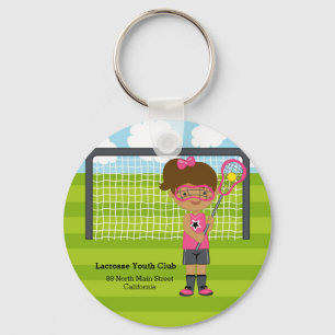 Lacrosse girl keychain